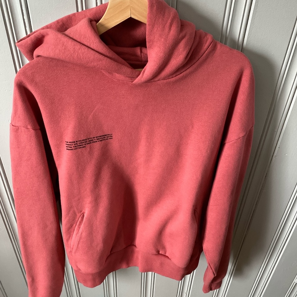 Pangaia hoodie in mineral red